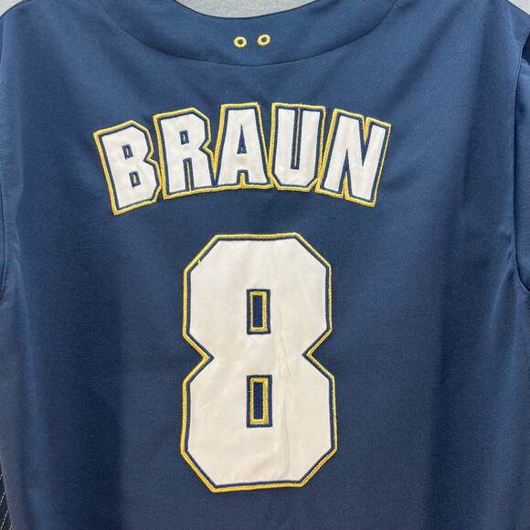True Fan Milwaukee Brewers Jersey Men's L Ryan Braun Blue Gold Baseball All-Star - Picture 8 of 12